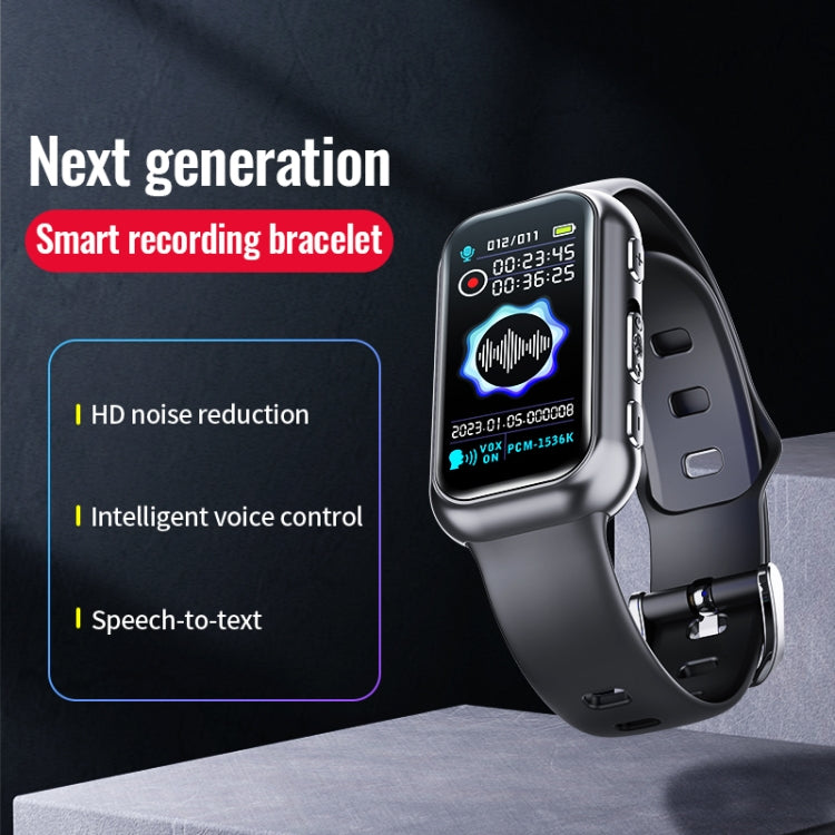 JNN S16 Smart HD Noise Reduction Bluetooth MP3 Voice Control Recording Bracelet, Memory:32GB - Smart Wristbands by JNN | Online Shopping UK | buy2fix