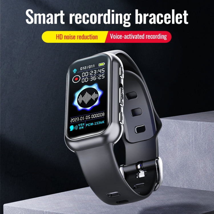 JNN S16 Smart HD Noise Reduction Bluetooth MP3 Voice Control Recording Bracelet, Memory:32GB - Smart Wristbands by JNN | Online Shopping UK | buy2fix