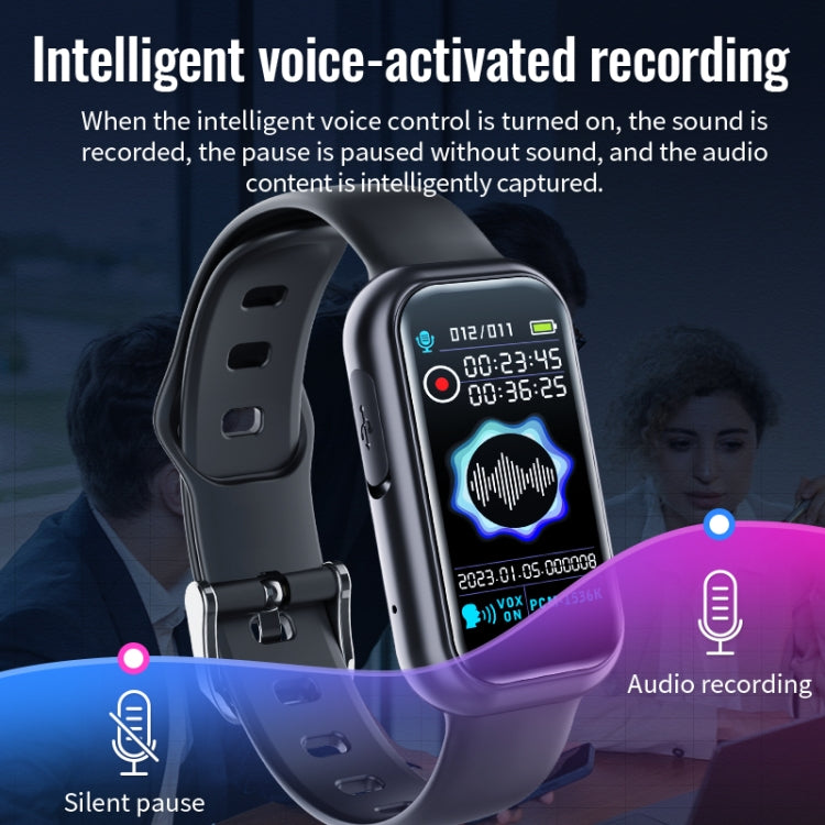 JNN S16 Smart HD Noise Reduction Bluetooth MP3 Voice Control Recording Bracelet, Memory:32GB - Smart Wristbands by JNN | Online Shopping UK | buy2fix