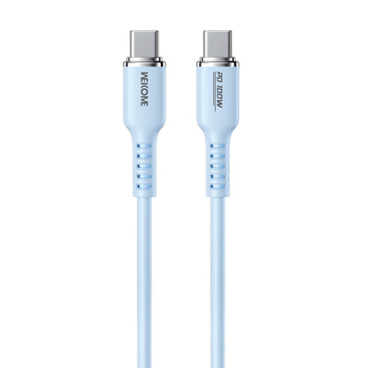 WK WDC-11 100W USB-C/Type-C to USB-C/Type-C Silicone Data Cable, Length: 1.2m(Blue) - USB-C & Type-C Cable by WK | Online Shopping UK | buy2fix