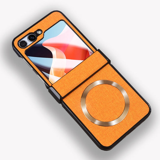 For Samsung Galaxy Z Flip5 MagSafe Magnetic Back Screen Integrated Phone Case(Orange) - Galaxy Z Flip5 Cases by buy2fix | Online Shopping UK | buy2fix