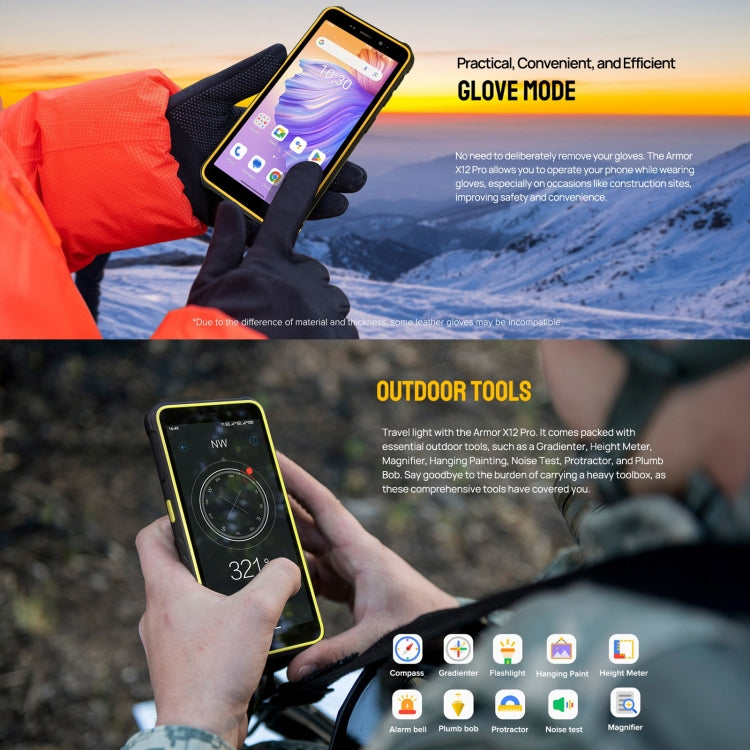 Ulefone Armor X12 Pro, 4GB+64GB, IP68/IP69K Rugged Phone, 5.45 inch Android 13 MediaTek Helio G36 Octa Core, Network: 4G, NFC(Some Orange) - Ulefone by Ulefone | Online Shopping UK | buy2fix