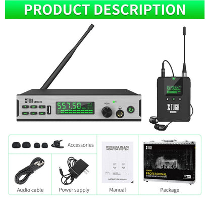 XTUGA SEM100 Professional Wireless In Ear Monitor System 1 BodyPacks(AU Plug) - Microphone by XTUGA | Online Shopping UK | buy2fix