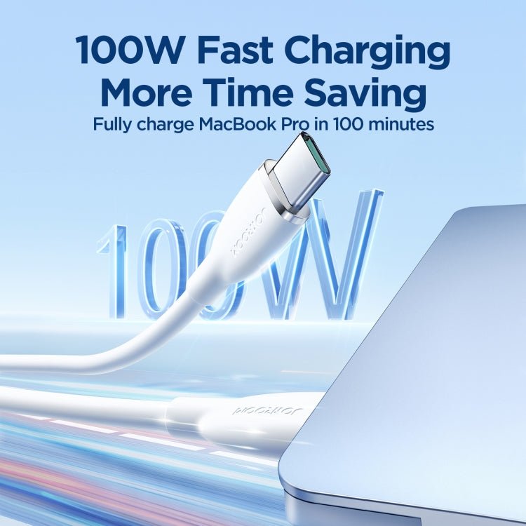JOYROOM SA29-CC5 100W USB-C/Type-C to USB-C/Type-C Liquid Silicone Fast Charging Data Cable, Length: 2m(White) - USB-C & Type-C Cable by JOYROOM | Online Shopping UK | buy2fix