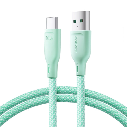 JOYROOM SA34-AC6 100W USB to USB-C/Type-C Fast Charge Data Cable, Length: 1m(Green) - USB-C & Type-C Cable by JOYROOM | Online Shopping UK | buy2fix