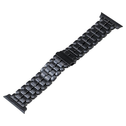For Apple Watch Ultra 49mm Five Beads Titanium Steel Watch Band(Black) - Watch Bands by buy2fix | Online Shopping UK | buy2fix