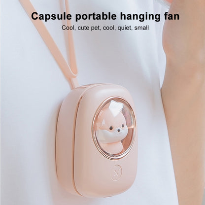 M18 USB Charging Silent Portable Hanging Neck Space Capsule Electric Fan(Pink) - Electric Fans by buy2fix | Online Shopping UK | buy2fix
