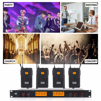 XTUGA A400-HB Professional 4-Channel UHF Wireless Microphone System with 2 Handheld & 2 Headset Microphone(AU Plug) - Microphone by XTUGA | Online Shopping UK | buy2fix