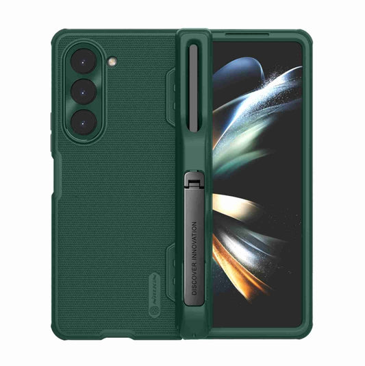 For Samsung Galaxy Z Fold5 NILLKIN Frosted Fold PC + TPU Phone Case with Pen Slot(Green) - Galaxy Z Fold5 Cases by NILLKIN | Online Shopping UK | buy2fix