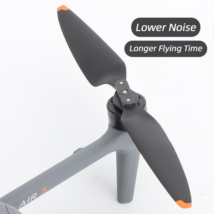 For DJI Air 3 Sunnylife 8747F Low Noise Quick-release Propellers, Style:2 Pairs Silverr Tip - DIY Propeller by Sunnylife | Online Shopping UK | buy2fix