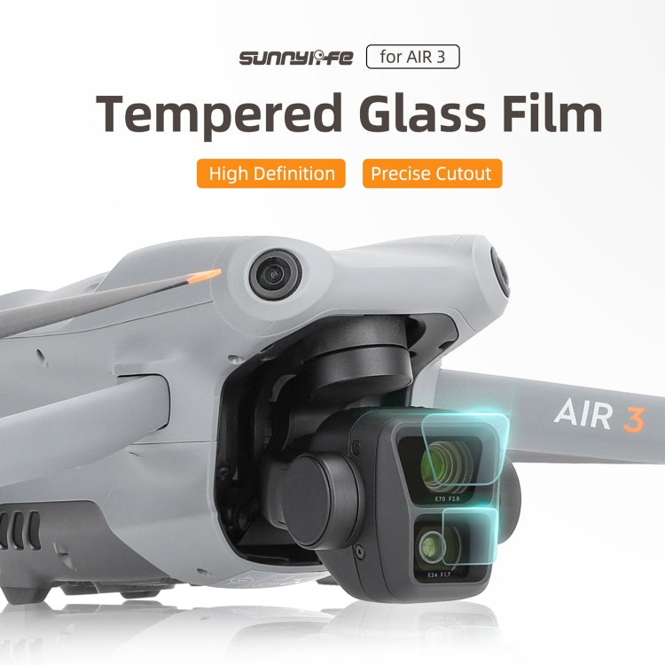 For DJI Air 3 Sunnylife Lens Protector Tempered Glass Combo Protective Films, Quantity:2 Sets - Others by Sunnylife | Online Shopping UK | buy2fix