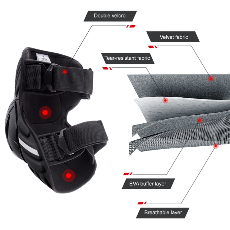 Motolsg MT03 Motorcycle Bicycle Riding Protective Gear 2 in 1 Knee Pads - Protective Gear by MOTOLSG | Online Shopping UK | buy2fix