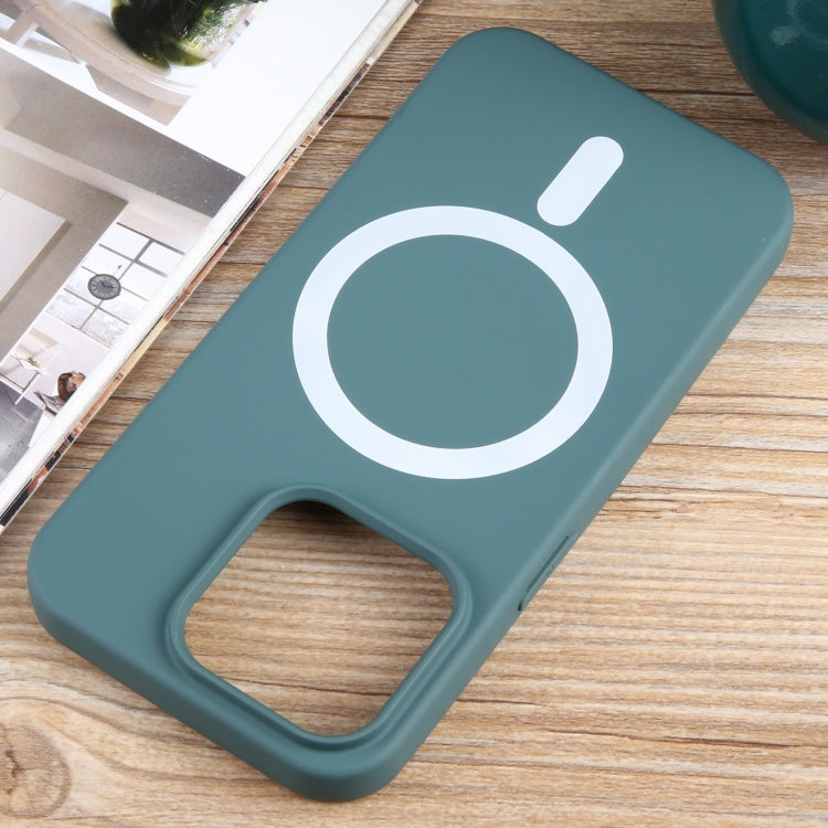 For iPhone 13 Pro MagSafe Liquid Silicone Phone Case(Deep Green) - iPhone 13 Pro Cases by buy2fix | Online Shopping UK | buy2fix