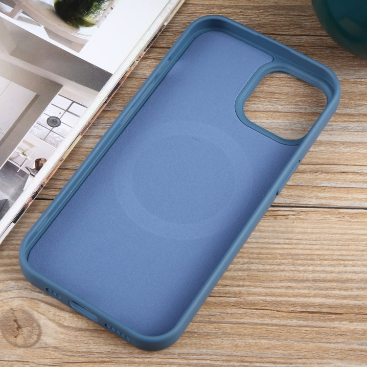 For iPhone 11 MagSafe Liquid Silicone Phone Case(Blue) - iPhone 11 Cases by buy2fix | Online Shopping UK | buy2fix