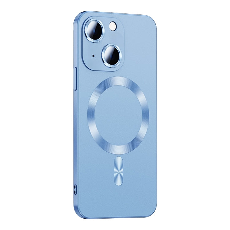For iPhone 15 Liquid Lens Protector Magsafe Phone Case(Sierra Blue) - iPhone 15 Cases by buy2fix | Online Shopping UK | buy2fix