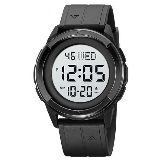 SKMEI 2047 Multifunctional Men 50M Waterproof Sports Digital Wrist Watch(Black+White) - Silicone Strap Watches by SKMEI | Online Shopping UK | buy2fix