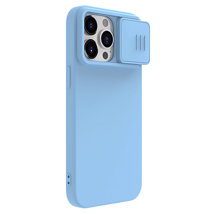 For iPhone 15 Pro NILLKIN CamShield MagSafe Liquid Silicone Phone Case(Sky Blue) - iPhone 15 Pro Cases by NILLKIN | Online Shopping UK | buy2fix