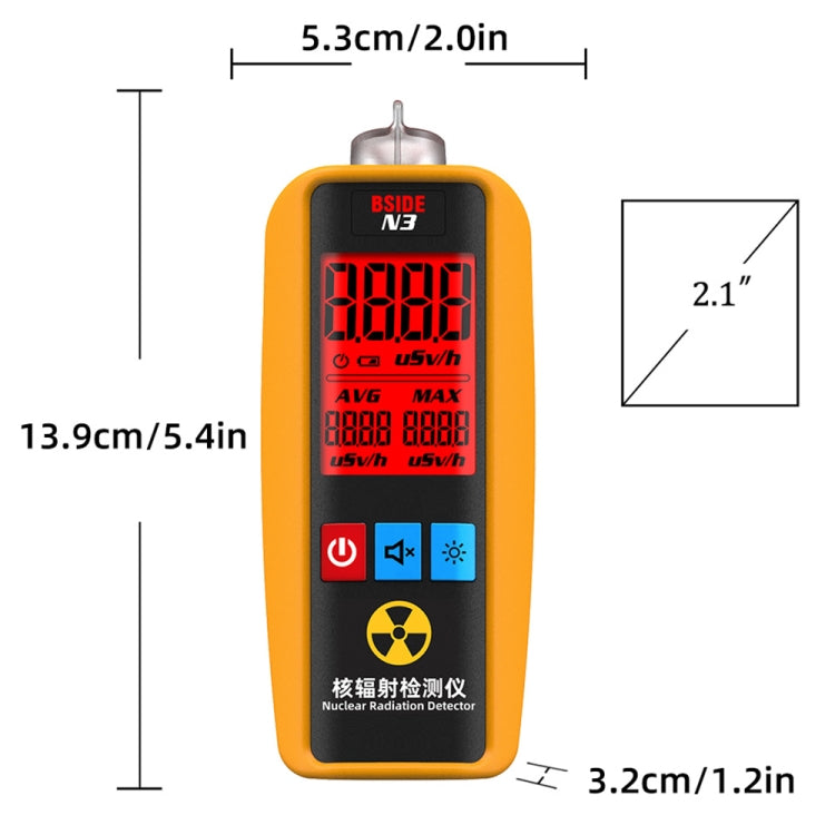 BSIDE N3 Handheld Home Nuclear Radiation Detector - Radiation Detector by BSIDE | Online Shopping UK | buy2fix