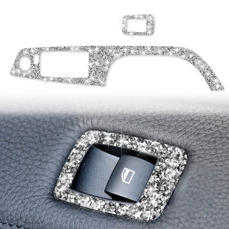 For BMW 3 Series E92 2005-2012 Car Window Lift Panel with Folding Key 40.4cm Diamond Decorative Sticker, Left Drive - Car Interior Mouldings by buy2fix | Online Shopping UK | buy2fix