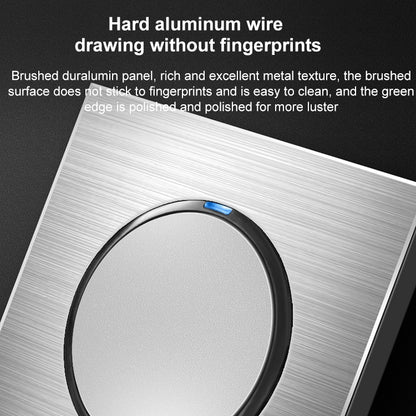 86mm Gray Aluminum Wire Drawing LED Switch Panel, Style:Triple Open Dual Control - Consumer Electronics by buy2fix | Online Shopping UK | buy2fix