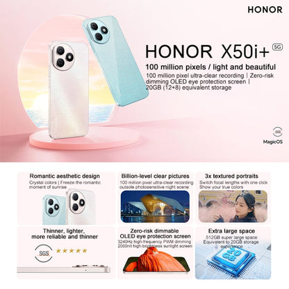 Honor X50i+, 12GB+256GB,  6.7 inch MagicOS 7.2 Dimensity 6080 Octa Core up to 2.4GHz, Network: 5G, OTG, Not Support Google Play(Green) - Honor by Huawei | Online Shopping UK | buy2fix