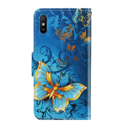 For Xiaomi Redmi 9A 3D Colored Drawing Horizontal Flip PU Leather Case with Holder & Card Slots & Wallet(Jade Butterfly) - Xiaomi Cases by buy2fix | Online Shopping UK | buy2fix