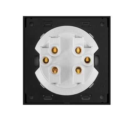 86mm Round LED Tempered Glass Switch Panel, Gray Round Glass, Style:Two Billing Control - Consumer Electronics by buy2fix | Online Shopping UK | buy2fix