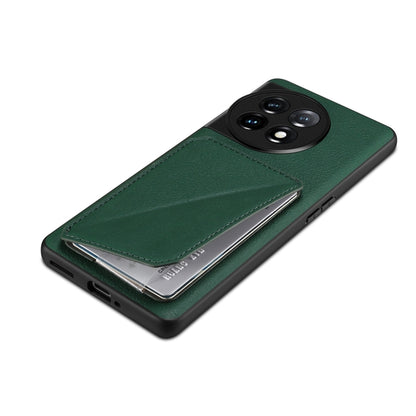 For Realme Narzo 60X / 11 5G / 11x Denior Imitation Calf Leather Back Phone Case with Holder(Green) - Realme Cases by Denior | Online Shopping UK | buy2fix