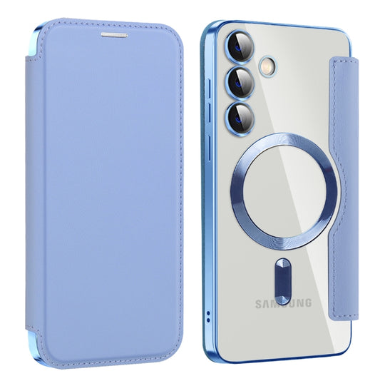 For Samsung Galaxy S24+ 5G MagSafe Magnetic RFID Anti-theft Leather Phone Case(Sierra Blue) - Galaxy S24+ 5G Cases by buy2fix | Online Shopping UK | buy2fix