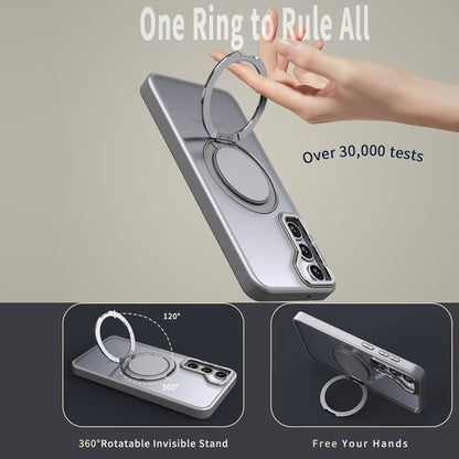 For Samsung Galaxy S23 5G 360-degree Rotating MagSafe Magnetic Holder Phone Case(Titanium Grey) - Galaxy S23 5G Cases by buy2fix | Online Shopping UK | buy2fix