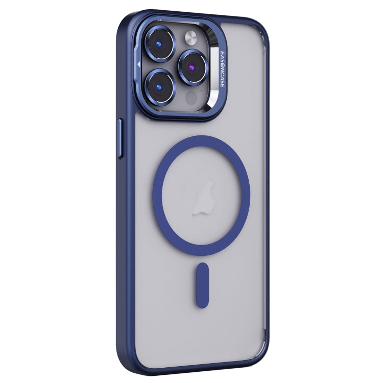 For iPhone 14 Pro Max Invisible Lens Holder PC + TPU Frosted MagSafe Phone Case(Dark Blue) - iPhone 14 Pro Max Cases by buy2fix | Online Shopping UK | buy2fix