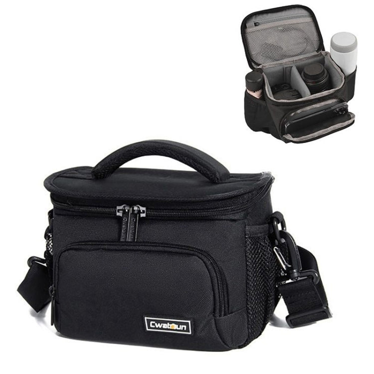 Cwatcun D67 Crossbody Camera Bag Photography Lens Shoulder Bag, Size:22 x 15 x 15cm S(Black) - Strap Satchel by Cwatcun | Online Shopping UK | buy2fix