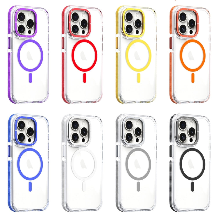 For iPhone 15 Plus Dual-Color Clear Acrylic Hybrid TPU MagSafe Phone Case(Purple) - iPhone 15 Plus Cases by buy2fix | Online Shopping UK | buy2fix