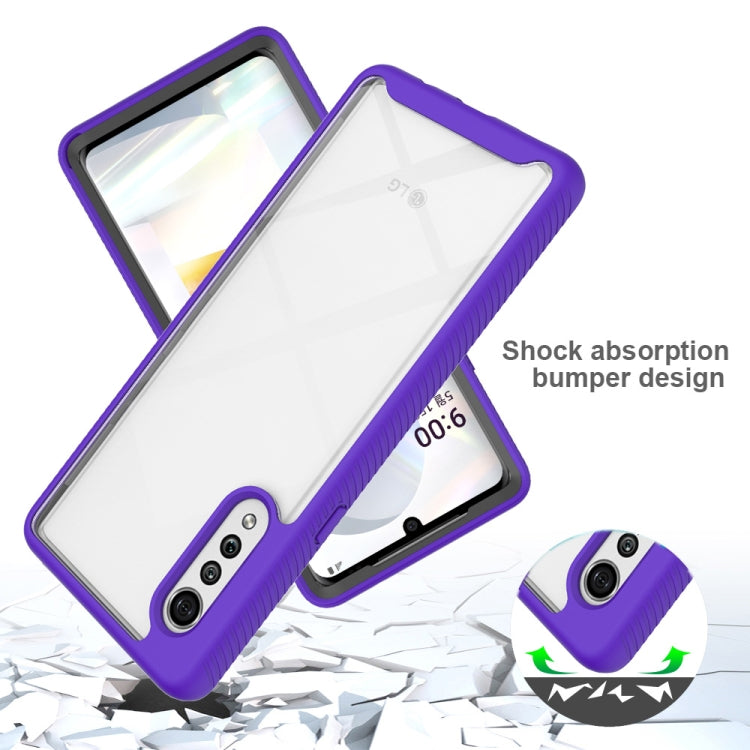 For LG Velvet Starry Sky Solid Color Series Shockproof PC + TPU Protective Case(Black) - Mobile Accessories by buy2fix | Online Shopping UK | buy2fix