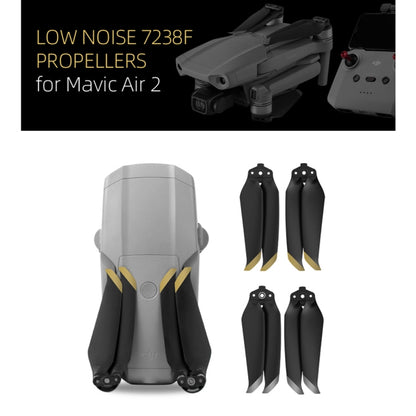 2 Pairs Sunnylife 7238F-2 For DJI Mavic Air 2 / Air 2S Low Noise Quick-release Propellers(Silver) - DJI & GoPro Accessories by Sunnylife | Online Shopping UK | buy2fix