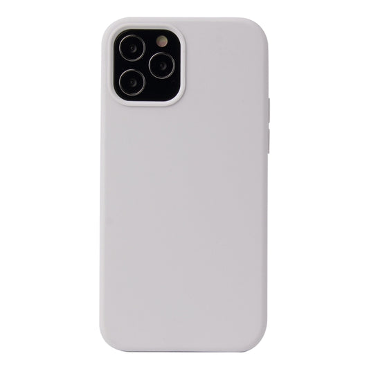 For iPhone 12 / 12 Pro Solid Color Liquid Silicone Shockproof Protective Case(White) - iPhone 12 / 12 Pro Cases by buy2fix | Online Shopping UK | buy2fix