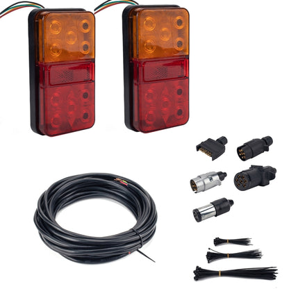 2 PCS Trailer / Truck C-type Long Strip 10LEDs Tail Light Set - License Plate Lights by buy2fix | Online Shopping UK | buy2fix