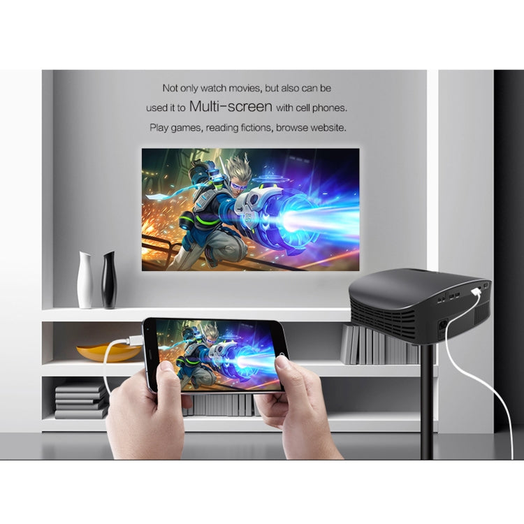 YG610 1280x768P Portable Home Theater LED HD Digital Projector, Support Mobile Phone Plug-in Connection - Consumer Electronics by buy2fix | Online Shopping UK | buy2fix