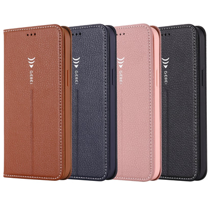 For iPhone 12 mini GEBEI PU+TPU Horizontal Flip Protective Case with Holder & Card Slots (Rose Gold) - iPhone 12 mini Cases by GEBEI | Online Shopping UK | buy2fix