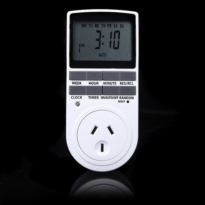 AC 240V Smart Home Plug-in Programmable LCD Display Clock Summer Time Function 12/24 Hours Changeable Timer Switch Socket, AU Plug - Consumer Electronics by buy2fix | Online Shopping UK | buy2fix