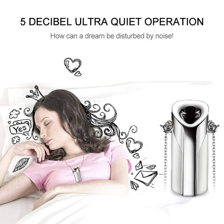 GB001 Mini Neck Formaldehyde Negative Ion Removal Air Purifier Automatic Alcohol Sprayer(Silver) - Home & Garden by buy2fix | Online Shopping UK | buy2fix