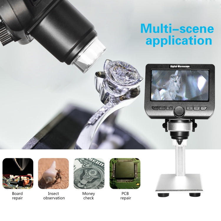 inskam317 1080P 4.3 inch LCD Screen WiFi HD Digital Microscope, Metal Bracket - Digital Microscope by buy2fix | Online Shopping UK | buy2fix