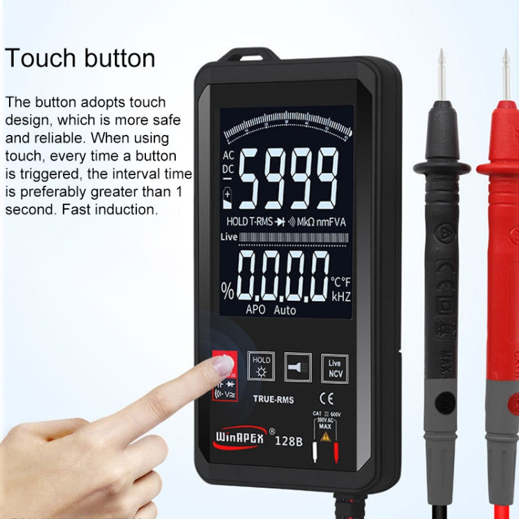 HY128C Color Screen Ultra-thin Touch Smart Digital Multimeter Fully Automatic High Precision True Effective Value Multimeter - Consumer Electronics by buy2fix | Online Shopping UK | buy2fix