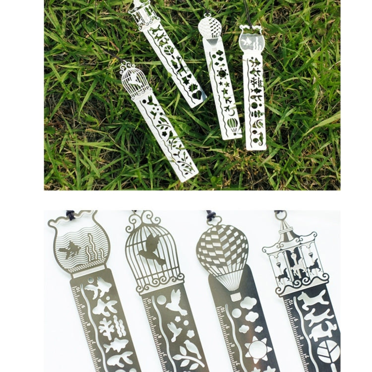 5 PCS Delicate Hollow Out Pattern Bookmark Ultra-thin Metal Bookmark Tape Ruler Fashion Bookmarks for School Office Supplies, Random Pattern Delivery - Home & Garden by buy2fix | Online Shopping UK | buy2fix