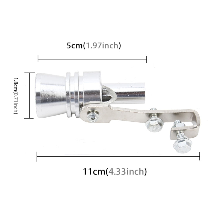 Universal Aluminum Turbo Sound Exhaust Muffler Pipe Whistle Car Simulator Whistler, Size: S - In Car by buy2fix | Online Shopping UK | buy2fix