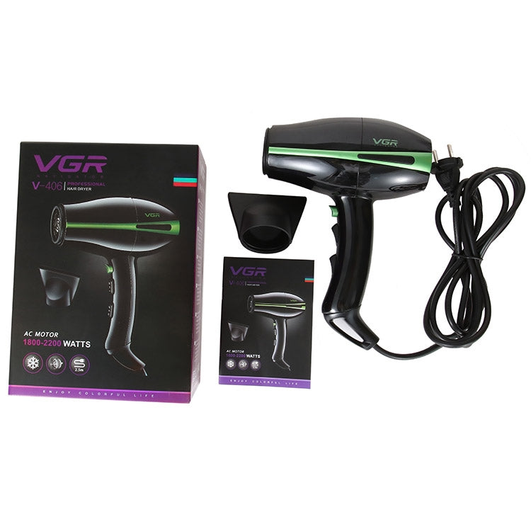 VGR V-406 2200W Negative Ion Hair Dryers with 6 Gear Adjustment, Plug Type: EU Plug - Home & Garden by VGR | Online Shopping UK | buy2fix