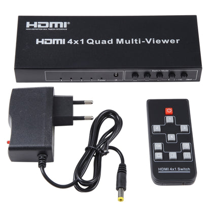 4 in 1 Out HDMI Quad Multi-viewer with Seamless Switcher, EU Plug -  by buy2fix | Online Shopping UK | buy2fix