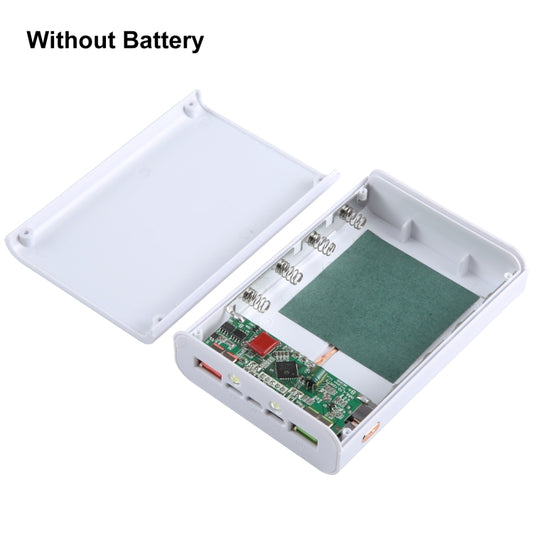 HAWEEL DIY 4 x 21700 Battery 22.5W Fast Charge 15W Wireless Charging Power Bank Box Case with Display, Not Include Battery (White) - Power Bank Box by HAWEEL | Online Shopping UK | buy2fix