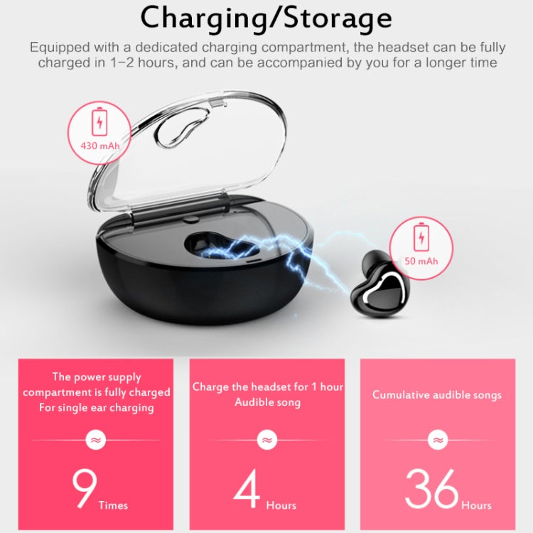 X7 Bluetooth 4.1 Mini Invisible Wireless Sports Bluetooth Earphone with Charging Box (Red) - Bluetooth Earphone by buy2fix | Online Shopping UK | buy2fix