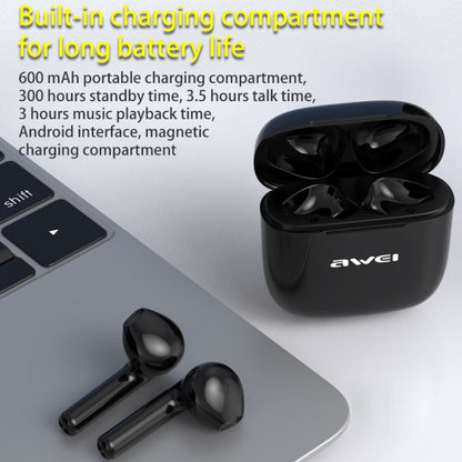 awei T26 TWS Bluetooth V5.0 Ture Wireless Sports Headset with Charging Case(Black) - TWS Earphone by awei | Online Shopping UK | buy2fix